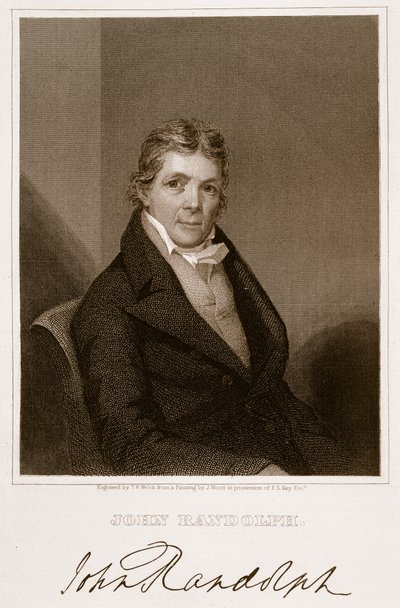 John Randolph Engraved by Thomas B. Welch by Joseph Wood